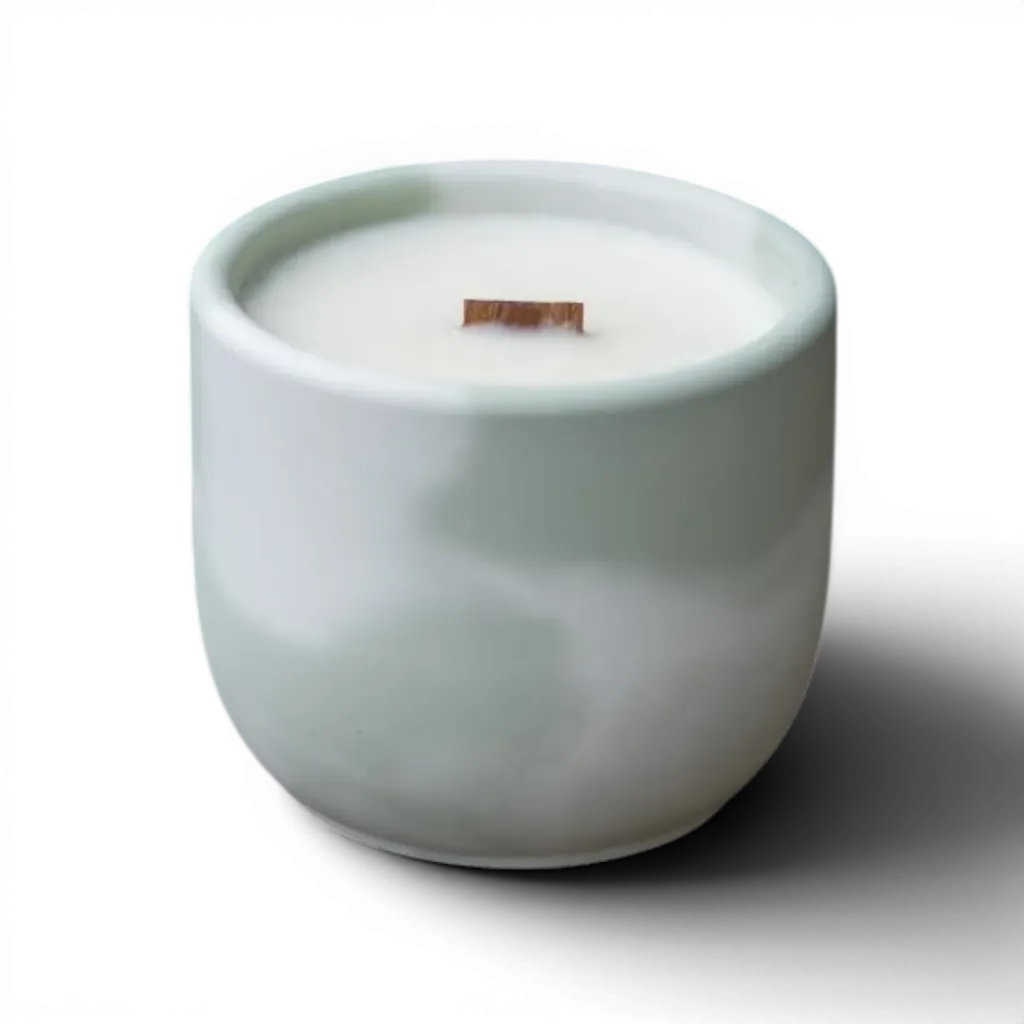 [23205-5] BETON home - Sójová svíčka střední DOKONALÝ RELAX 220g (zelená melír)