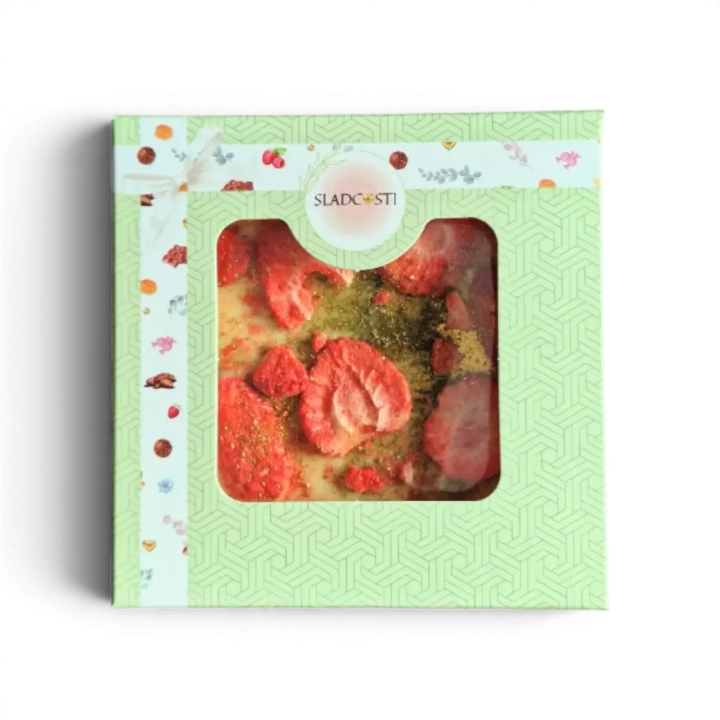 SLADCOSTI - Bílá čokoláda matcha/jahoda 62g
