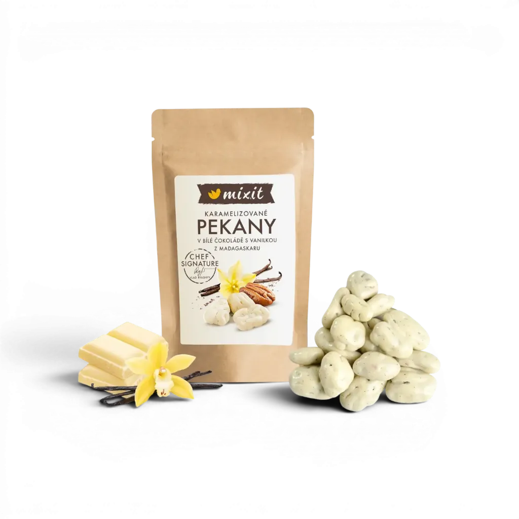 Mixit - Pekanové ořechy s madagaskarskou vanilkou a bílou čokoládou 100g